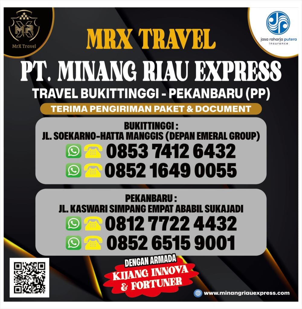 Baliho travel Pekanbaru Bukittinggi