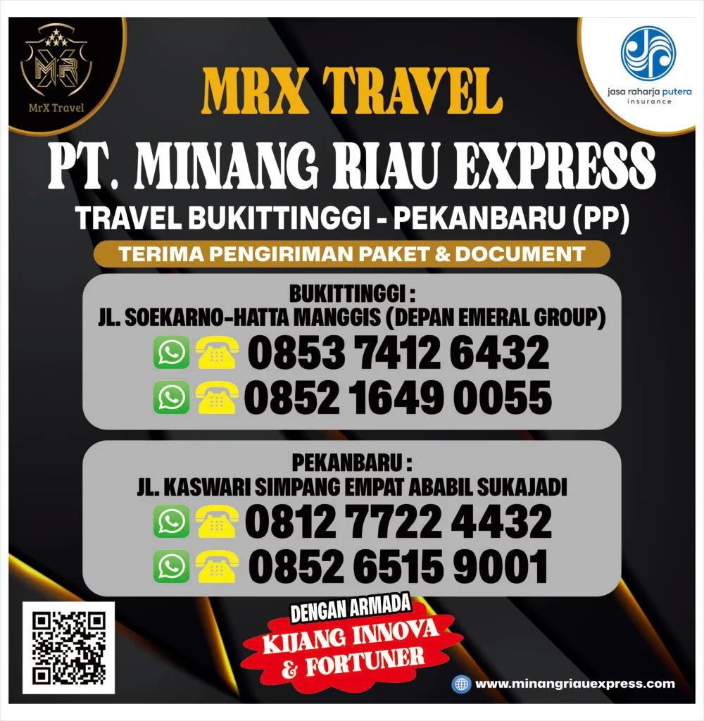 Baliho travel Pekanbaru Bukittinggi